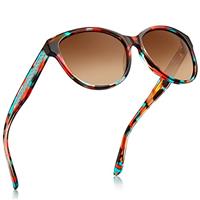 CARFIA Vintage Womens Sunglasses Polarised UV Protection for Driving Outdoor Travel Acetate Frame
