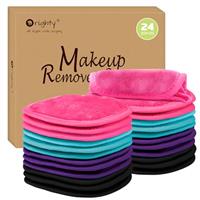 Orighty Makeup Remover Cloths, Makeup Removal Face Cleansing Cloth, Reusable Makeup Remover Pads Remove Instantly Dirt with Just Water, 5 x 5 in