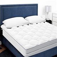 Acrali Home Quilted Fitted Mattress Topper Double Bed Heavy filled Mattress Protector Pad for Sofa Caravan Campervan Cooling Mattress Topper Size (137X190+38cm)