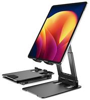 Portable Tablet Stand-Klearlook Adjustable Height/Angle Foldable iPad Stand up to 12.9",Aluminum Phone Tablet Holder Compatible iPad Pro/Mini/Air,iPhone 13 Pro Max,Galaxy Tab,Switch, 4-13"Device