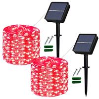 Lezonic Solar Garden Lights Outdoor, 3Pack Each 120 LED Solar Fairy Lights Waterproof, 8 Mode Outdoor/Indoor Garden Lights Copper Wire Lighting for Wedding, Patio, Yard, Tree, Christmas (Cold White)