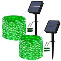 Lezonic Solar Garden Lights Outdoor, 3Pack Each 120 LED Solar Fairy Lights Waterproof, 8 Mode Outdoor/Indoor Garden Lights Copper Wire Lighting for Wedding, Patio, Yard, Tree, Christmas (Cold White)