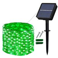 Lezonic Solar String Lights Outdoor, 12M/40Ft 120LED Solar Fairy Lights Waterproof 8 Modes Copper Wire Garden Lights for Indoor/Outdoor Patio Gate Yard Fence Wedding Party Decorations (Blue)
