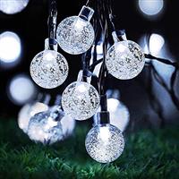 Lezonic Solar String Lights Outdoor, 50LED 7M/23Ft Solar Fairy Lights, 8 Modes Solar Garden Lights Waterproof for Home Garden Patio Yard Porch Wedding Party Decorations(Purple)