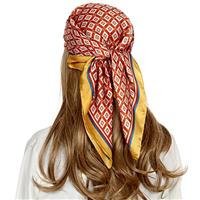 RIIQIICHY 27.5'' Head Scarf for Women Silk Like Hair Wrap Satin Neck Scarfs Square Bandanas