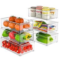 changshengda Fridge Storage Organiser - Fridge Organisers Stackable, Fridge Organisers for Pantry, Freezer, Cabinet, Drawer - BPA Free