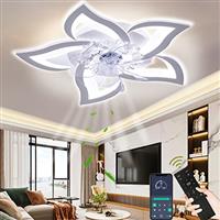 Wildcat Ceiling Fan with Lighting, Modern LED Dimmable Ceiling Light with Fan and Remote Control, Quiet, Creative 6 Lights Design, Ceiling Fan for Bedroom, Kitchen, Dining Room