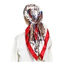 RIIQIICHY Headscarf Like Silk Satin Hair Scarves Sleeping Wraps Neck Square Scarf for Women Bandanas 35 Inch Summer Accessories