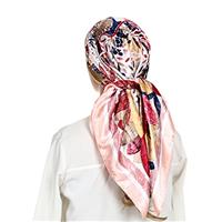 RIIQIICHY Women Silk Scarf Head Hair Satin Scarf 35 Inch Large Square Neck Scarf Night Wraps for Sleeping Bandanas Summer Accessories Ladies Gifts