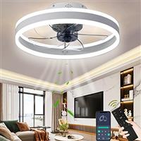 Wildcat Ceiling Fan with Lighting, LED Ceiling Light with Fan, 3 Color Temperatures (3000-6500K) and 6 Speeds Fan Light, Quiet Ceiling Fan with Lamps for Living Room, Dining Room, Bedroom, Office