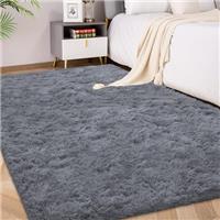 FVVRAX Shaggy Rug Soft Fluffy Area Rug for Living Room & Bedroom, Non-Slip Plush Carpet for Kids, Nursery, Dorm, Machine Washable Large Floor Mat