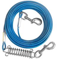 Mi Metty Dog Tie Out Cable, Chew Proof Dogs Runner Cable, Heavy Duty Dog Tether, Training Pet Leash for Large Dogs Up to 125lbs,Lead for Yard Outdoor and Camping