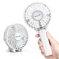 Wasuka Mini Portable USB Rechargeable Hand Fan - Foldable Small Desktop Fan with 3 Speeds for Home Office and Travel