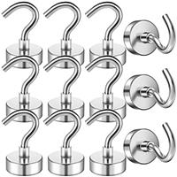 FINDMAG Magnetic Hooks, 22 lb+ Pull Strong Neodymium Magnet Hooks for Fridge
