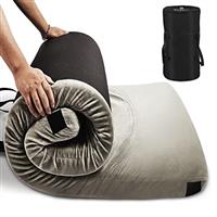 Memory Foam Camping Mattress With Waterproof Velvet Cover,Travel Car Camping,Portable Roll Up Mats,Twin/Single/Cot Size | Indoor Floor Mats, Guest Bed Pads with Carry Bag Removable Cover