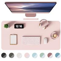 MOLMO Non-Slip Desk Mat, Waterproof Desk Pad Table Protector, Easy Clean Laptop Mat Large Mouse Pad Leather Writing Mat with Suede for Office/Home/Decor
