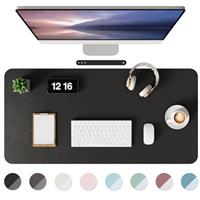 MOLMO Non-Slip Desk Mat, Waterproof Desk Pad Table Protector, Easy Clean Laptop Mat Large Mouse Pad Leather Writing Mat with Suede for Office/Home/Decor