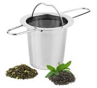 HiTeax Tea Infuser for Perfect Steeping and Brewing. Fine Mesh 304 Stainless Steel Tea Strainers for Loose Tea with Sturdy Folding Handles & Lids. Loose Leaf Tea Infuser for Cups, Mugs Teapots Filter