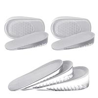 URAQT Gel Height Increase Insole, 2 Pairs Invisible Heel Lift Inserts, Elastic Shock Absorption Heel Cushion Pads Half Increased Heel Shoe Lifts, Elevator Shoe Insoles for Men and Women