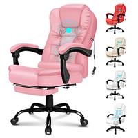 ELFORDSON Home Office Chairs Desk Chair Executive Work Chair Gaming Chair with Headrest Lumbar Support Footrest Adjustable Height
