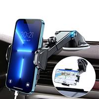 Hocerlu Car Phone Holder - Super Strong Sticky Suction, Silicone Shockproof, 360 Flexible View Adjustable - Universal Dashboard Windscreen Car Holder