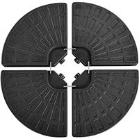 Yaheetech 4 Piece Cantilever Parasol Base Weights Hanging Umbrella Stand Base Fillable Total 66KG Sand or 52L Water Weights for Cantilever Parasol