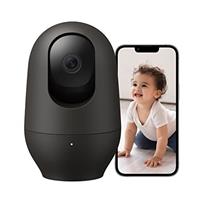 nooie 2K baby monitor, 360Pan/Tilt Wi-Fi Baby Monitor with Camera and Phone App, Indoor Baby Camera, AI Motion Tracking, Night Vision, Two-Way Audio, Compatible with Alexa/Google Home