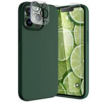TOCOL 5 in 1 for iPhone 12 Case/iPhone 12 Pro Case 6.1", with 2 Pack Screen Protector + 2 Pack Camera Lens Protector, Silicone Slim Shockproof Cover [Anti-Scratch] [Drop Protection], Gray
