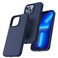 TOCOL Silicone for iPhone SE Case, Liquid Silicone Multi-Color Slim Silky-Soft Touch Anti-Scratch Shockproof Protective Phone Cover, Midnight Blue