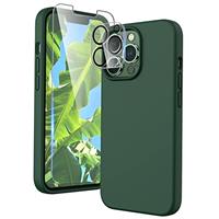 TOCOL 5 in 1 for iPhone 12 Case/iPhone 12 Pro Case 6.1", with 2 Pack Screen Protector + 2 Pack Camera Lens Protector, Silicone Slim Shockproof Cover [Anti-Scratch] [Drop Protection], Gray
