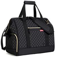 Lekesky Weekend Overnight Bags for Women - 33l Top Large Opening Travel Duffles Bag, Holdall Bag for Airlines with Shoes Compartment