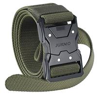 JUKMO Quick Release Tactical Belt, Military Work 1.5" Nylon Web Hiking Belt with Heavy Duty Seatbelt Buckle