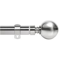Eson Home Curtain Pole Extendable, Dia 25/28mm Adjustable Curtain Rod with 60mm Metal Ball Finials for eyelet curtains, Heavy Duty Decorative Windows Rod