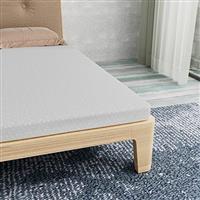 Memory Foam Mattress Topper Bed Topper With Washable & Removable Zipped Cover Back Pain Support White