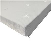 Memory Foam Mattress Topper 11cm Soft Memory Foam Bed Topper With High-Density Foam, Washable & Removable Zipped Cover Back Pain Support White