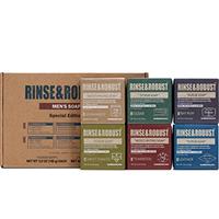 Rinse & Robust Mens Bar Soap 6Pcs Cleansing All Natural Handmade Scrub Soap Gift for Men Body & Hand All Skin Type|6 Different Scents Valentines Gifts for Him