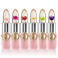 6 Packs Flower Jelly Lipstick Set Magic Temperature Color Change Lip Balm Long Lasting Moisturizer Lip Gloss Flower Jelly Lipstick Makeup Set