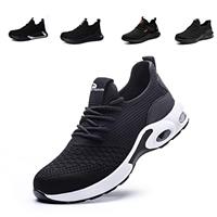 Steel Toe Caps Trainers Lightweight Boots Womens Mens Work Industrial Work Shoes Unisex Black EU36-EU46