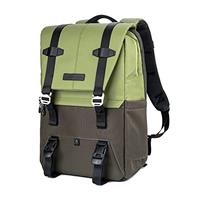 K&F Concept 20L Camera Backpack for Photographers Large Capacity PU Leather Camera Bags with Raincover, 15.6 Inch Laptop Compartment for Camera Drone Bags