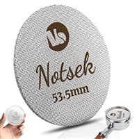 NOTSEK Puck Screen 51mm with Acrylic Storage Box, Resuable 1.7mm Thickness 150m 316L Stainless Steel Espresso Filter Screen, Espresso Portafilter Lower Shower Screen