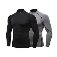 LANBAOSI 3 Pack/2Pack Mens Mock Turtleneck Compression Shirt