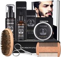 Beard Grooming Kit for Men, 12 in 1 Beard Growth Kit with Beard Roller, Beard Set with Beard Oil, Beard Shampoo, Beard Conditioner, Beard Brush, Beard Balm, Beard Comb, Scissors, Gifts for Him