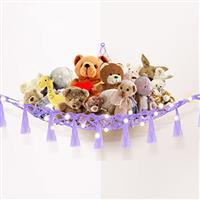 Toy Hammock for Stuffed Animals Teddy Hammock Macrame Boho Teddy Bear Storage Hammock Plush Toy Storage Net Soft Toy Net Hammock for Teddies Corner Hanging Toy Storage Holder for Kids Room