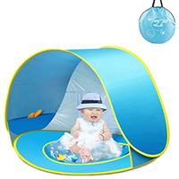 Pop Up Baby Beach Tent,Automatic Baby Sun Shade Shelter Tent with Baby Pool Portable Lightweight UV Protection Beach Tent for Baby Family Picnic Garden