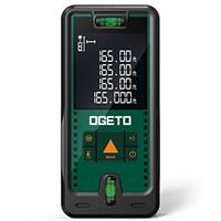 Laser Measure Device,OGETO Laser Distance Meter IP54 Portable Digital Measure Tool Range Finder with Bubble Levels and Large LCD Backlit