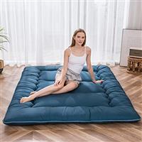 MAXYOYO Futon Mattress, Padded Japanese Floor Mattress Quilted Bed Mattress Topper, Extra Thick Folding Sleeping Pad Breathable Floor Lounger Guest Bed for Camping Couch