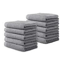 Yoofoss Bamboo Washcloth Towel Set 10 Pack Baby Wash Cloths for Bathroom-Hotel-Spa-Kitchen Multi-Purpose Fingertip Towels & Face Cloths 25x25cm