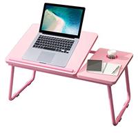 HOFLERA Laptop Desk, Laptop Bed Table with Foldable Legs & Cup Slot, Reading Holder Notebook Stand Breakfast Bed Tray Book Holder for Sofa, Bed, Terrace, Balcony