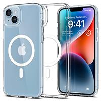 Spigen Ultra Hybrid MagFit [Long Lasting Clarity] [Military Grade Shockproof] Case Compatible with iPhone 14 Plus