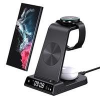 Wireless Charger for Samsung, Phelinta 3 in 1 Wireless Charging Station for Samsung S23 Ultra/S23/S22 Ultra/S22/S21/Z Flip 5, Charging Stand for Galaxy Watch 6 Classic/6/5 Pro/5/4/3/Active 2